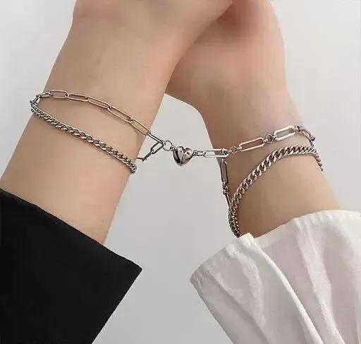 2 PCS/Set Fashion Best Friends Charm Bracelets for Women Girls